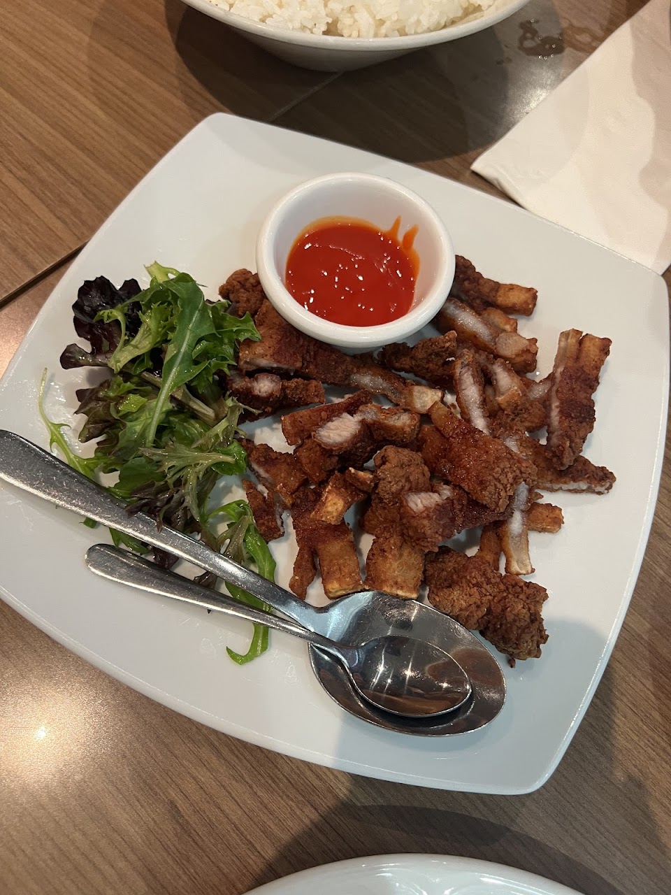 Grilled pork with dipping sauce at Caysorn Thai